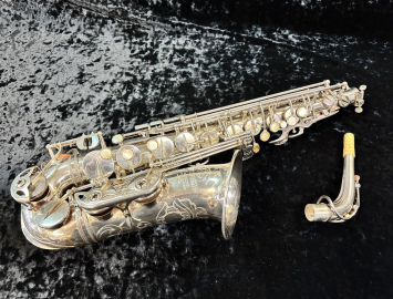 Photo Vintage Selmer Paris Original Silver Plated Mark VI Alto Sax - SN 74440